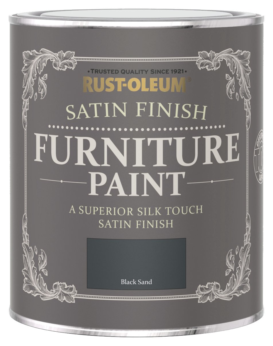 Rust-Oleum furniture satin paint black sand 750ml, imported from the UK