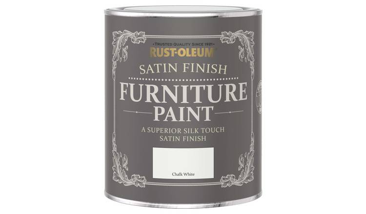Rust-Oleum furniture satin paint Chalk White 750ml, imported from the UK