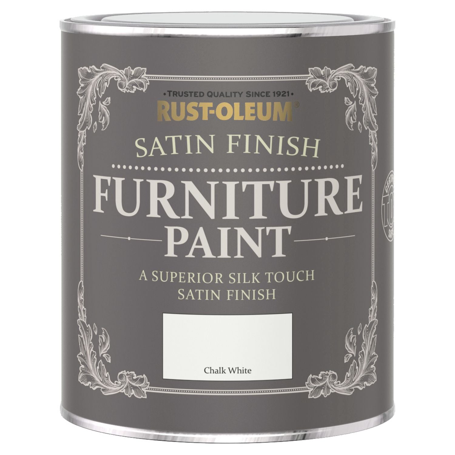 Rust-Oleum furniture satin paint Chalk White 750ml, imported from the UK