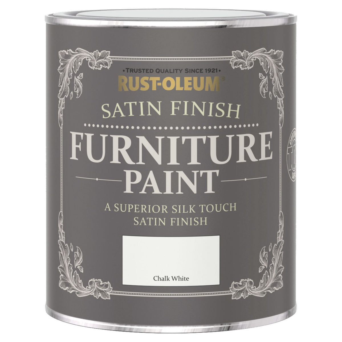Rust-Oleum furniture satin paint Chalk White 750ml, imported from the UK
