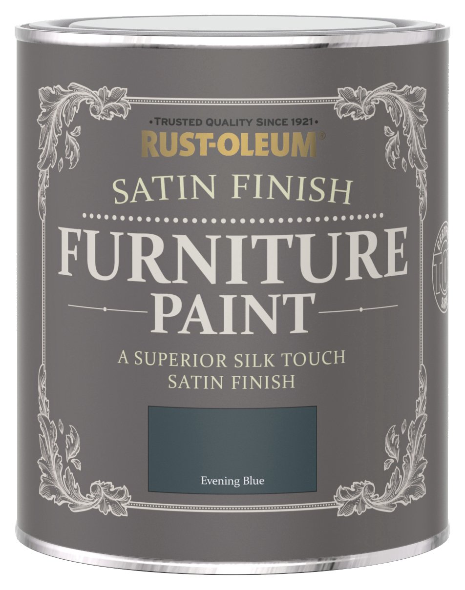 Rust-Oleum furniture satin paint Evening Blue 750ml, imported from the UK