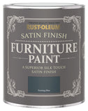 Rust-Oleum furniture satin paint Evening Blue 750ml, imported from the UK