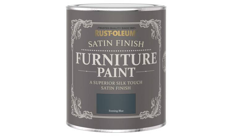 Rust-Oleum furniture satin paint Evening Blue 750ml, imported from the UK