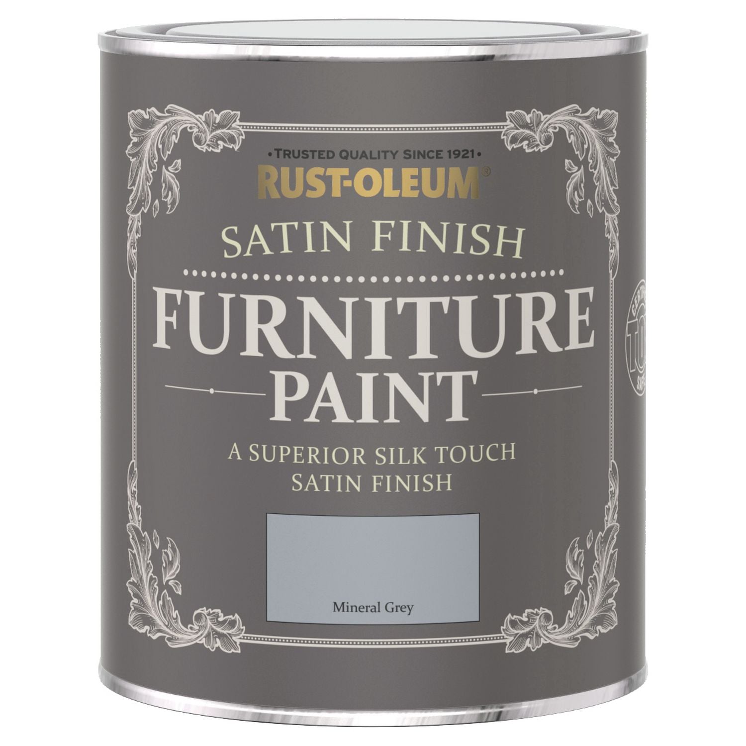 Rust-Oleum Furniture Satin Paint Mineral Grey 750ml, imported from the UK