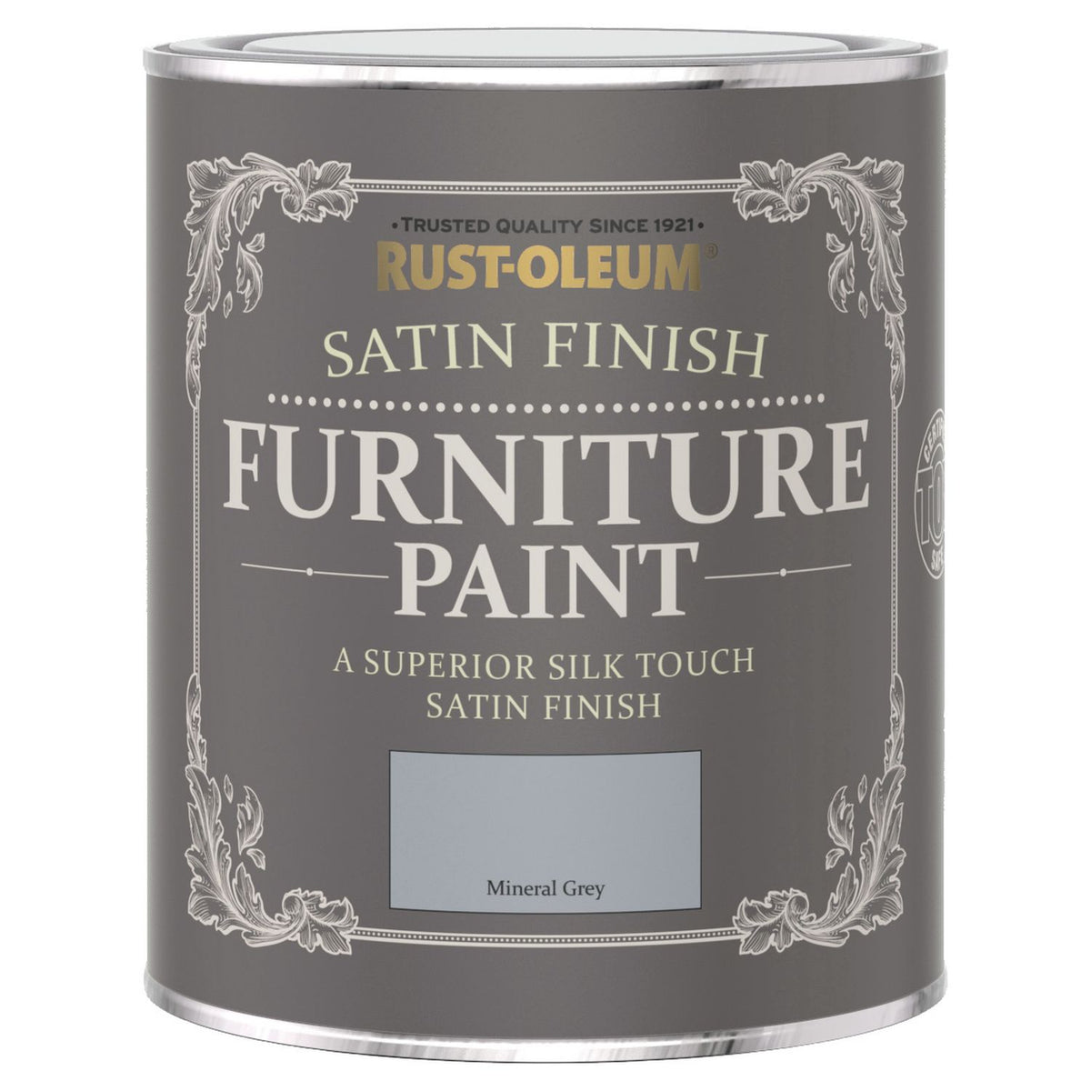 Rust-Oleum Furniture Satin Paint Mineral Grey 750ml, imported from the UK