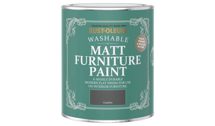 Rust-Oleum furniture matt paint graphite 750ml, UK version