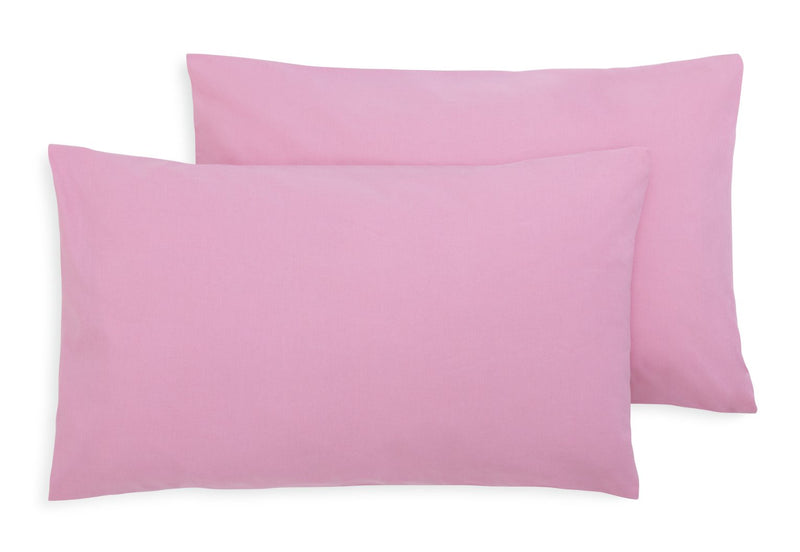 Habitat pink polycotton pillowcases pair, size 50x75cm, UK version