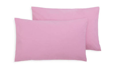 Argos Habitat Polycotton Standard Pink Pillowcase Pair L50 x W75cm- Buy online at McGrocer