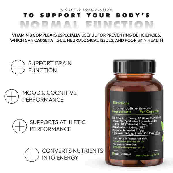 Feel Supreme Vitamin B Complex 60 tablets - British product