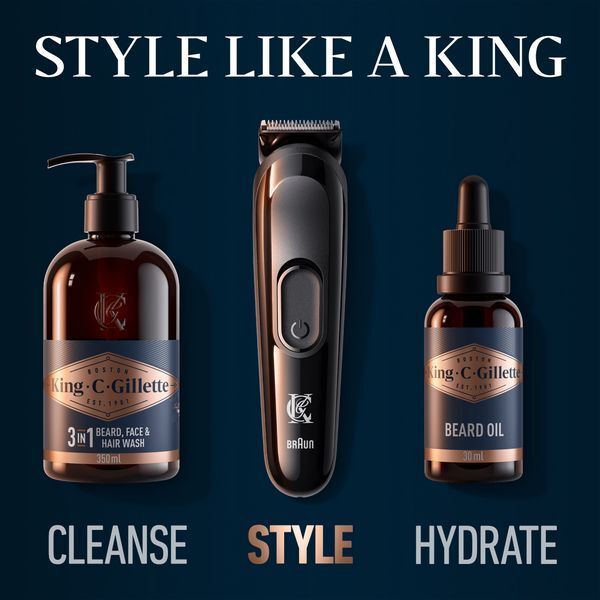 King C. Gillette Cordless Men's Beard Trimmer Kit GOODS Superdrug   