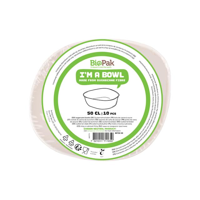 White Bagasse Bowls 14cm   10 per pack GOODS M&S   