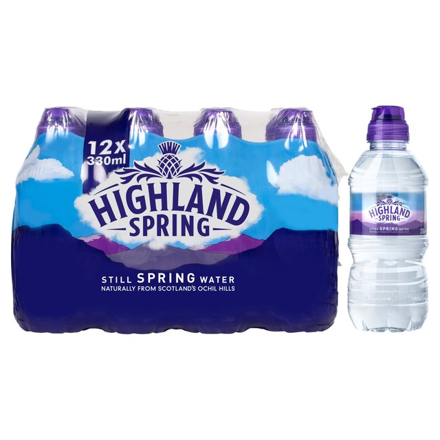 Highland Spring Sportscap Still Water Kids   12 x 330ml GOODS M&S   