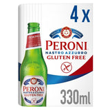 Peroni Nastro Azzurro Gluten Free Beer Lager Bottles   4 x 330ml