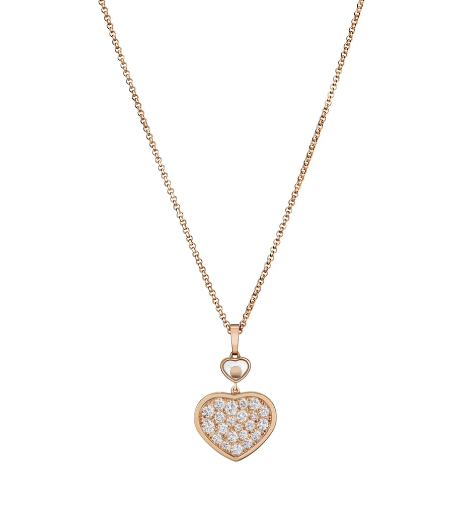 Chopard Happy Hearts pendant 18k rose gold with diamonds, UK version