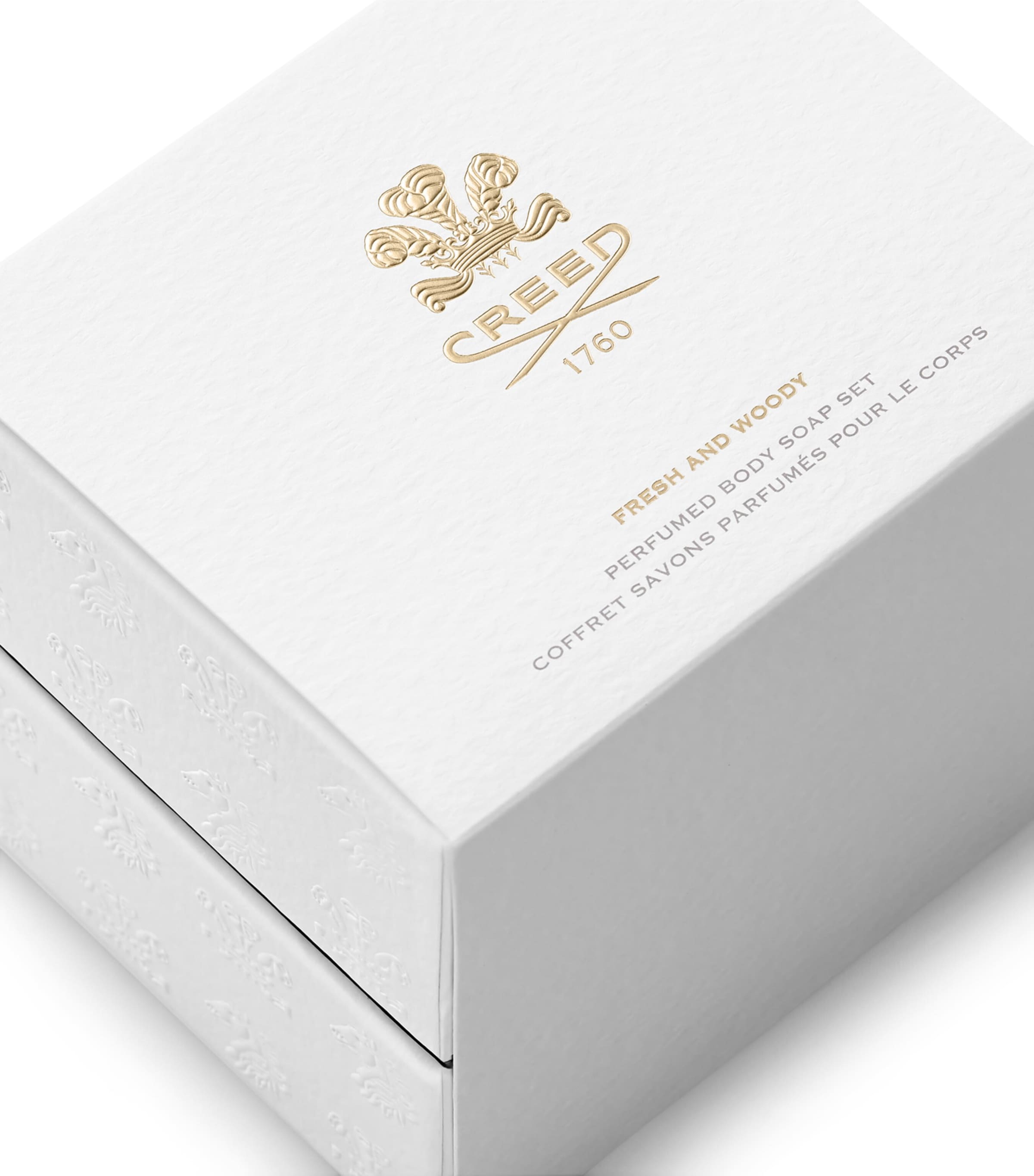 Creed perfumed soap gift set Fresh & Woody 3 x 150g, imported from the UK