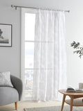 Fusion voile panel grey leaf print 140x122cm, imported from the UK