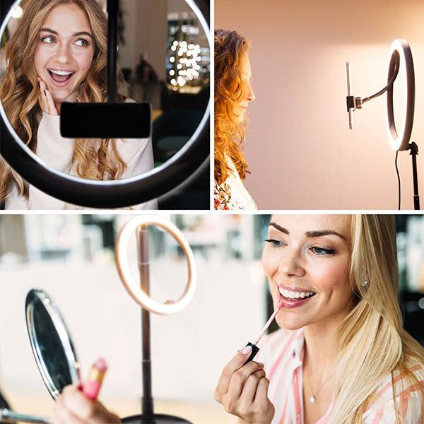 Rio Foldable Makeup and Vlogging Dimmable LED Ring Light GOODS Superdrug   