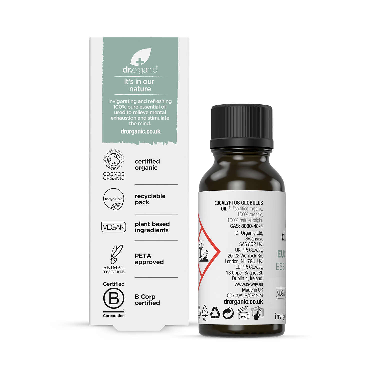 Dr Organic Eucalyptus Essential Oil Pure 10ml - British product
