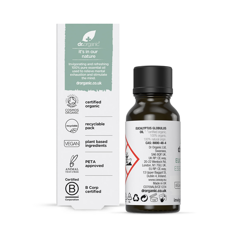 Dr Organic Eucalyptus Essential Oil Pure 10ml - British product