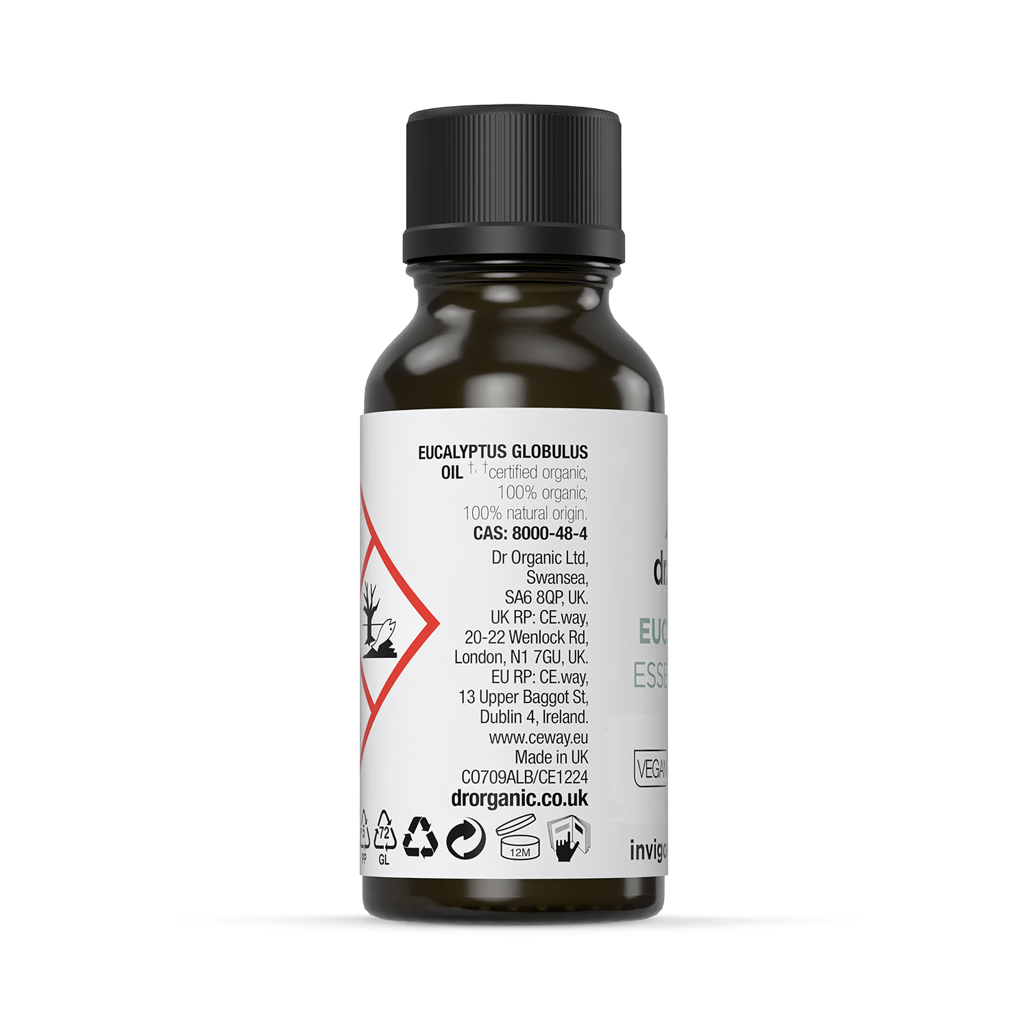 Dr Organic Eucalyptus Essential Oil Pure 10ml - British product