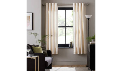 Argos Habitat Faux Silk Eyelet Curtains Champagne Window Curtains 168x229cm- Buy online at McGrocer