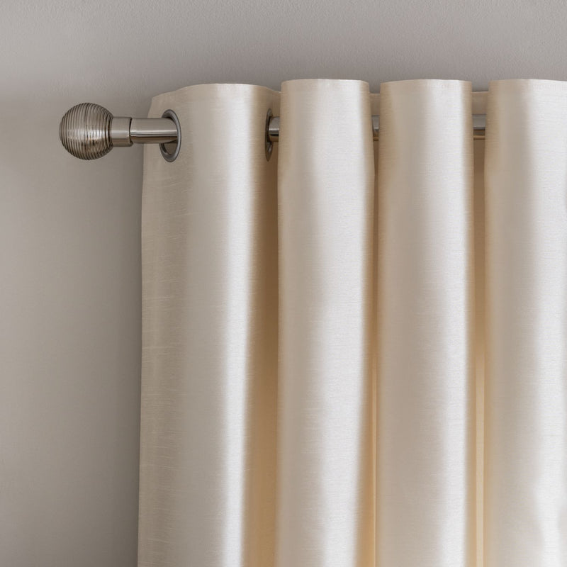 Habitat Champagne faux silk eyelet curtains 168x229cm, UK version