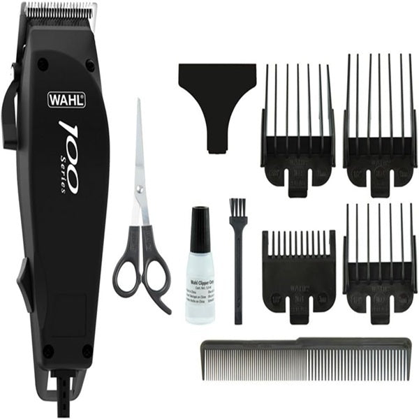 Wahl 100 Series black hair clipper set - British product