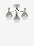 Chrome 3 light flush ceiling light, UK version