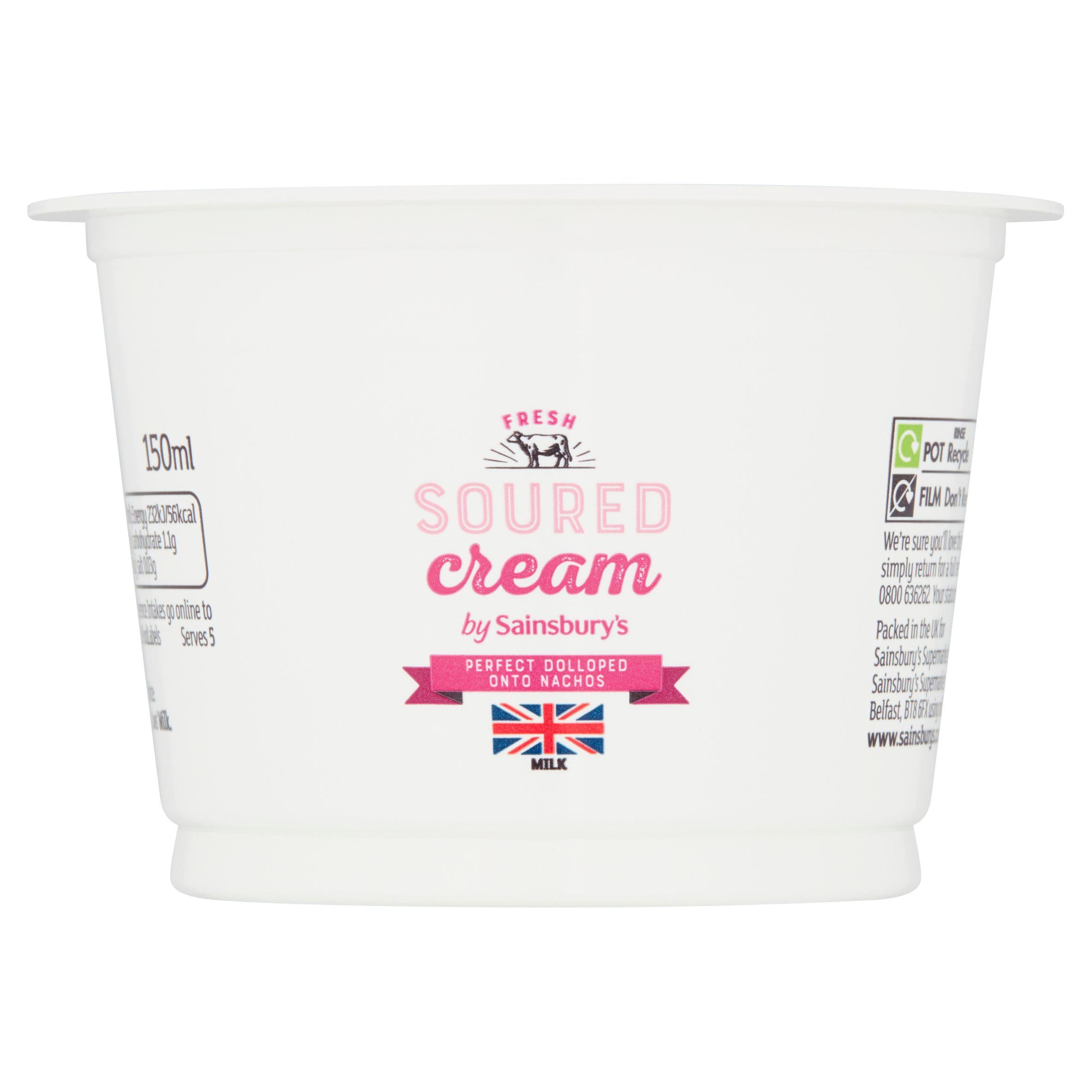 Sainsbury's Fresh Soured Cream 150ml GOODS Sainsburys   