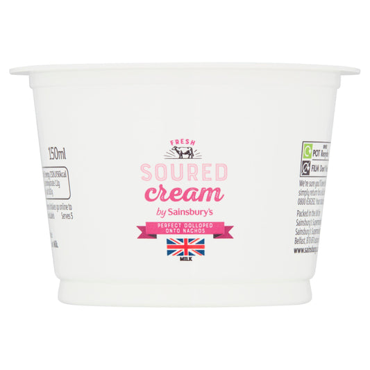 Sainsbury's Fresh Soured Cream 150ml GOODS Sainsburys   