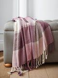 Laura Ashley Blackberry Purple Dylan Check Woven Throw