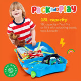 Trunki Terrance blue ride-on suitcase 18 litre, UK version