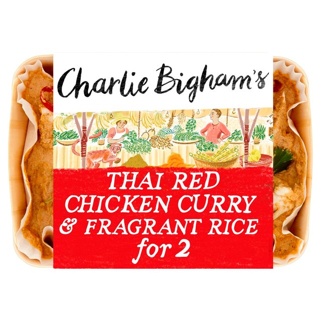 Charlie Bigham's Thai Red Chicken Curry & Fragrant Rice for 2   835g