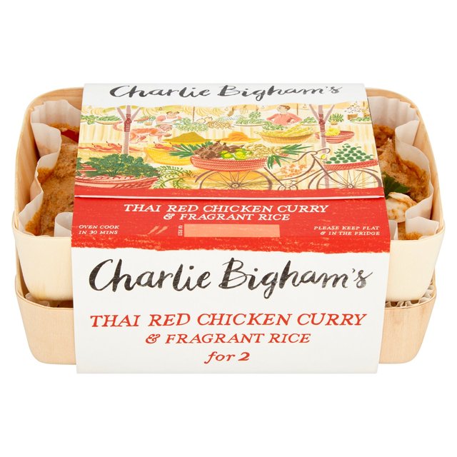 Charlie Bigham's Thai Red Chicken Curry & Fragrant Rice for 2   835g GOODS M&S   