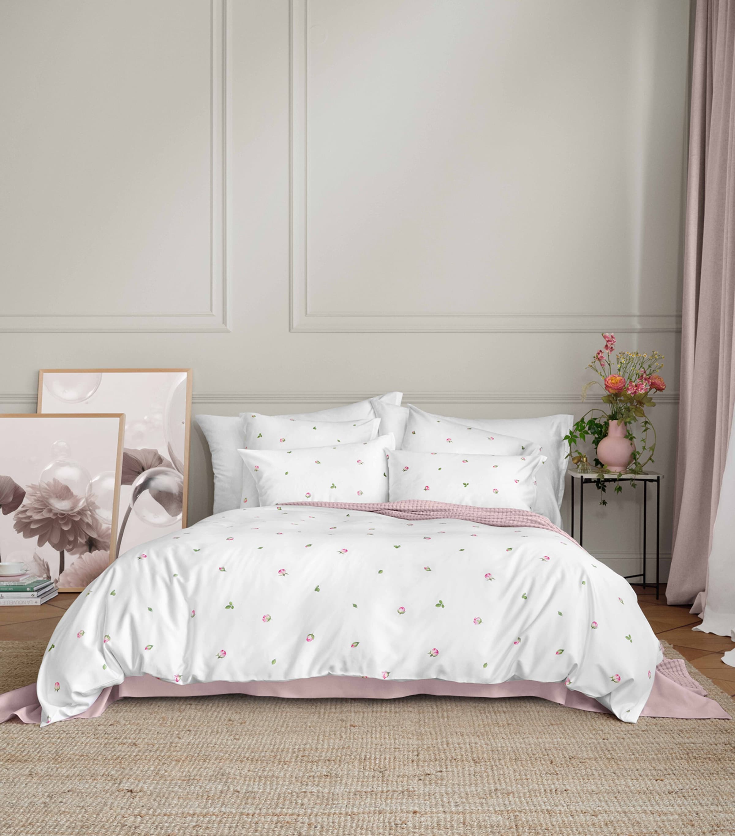 Schlossberg floral print flat sheet 280cm x 290cm (British brand)