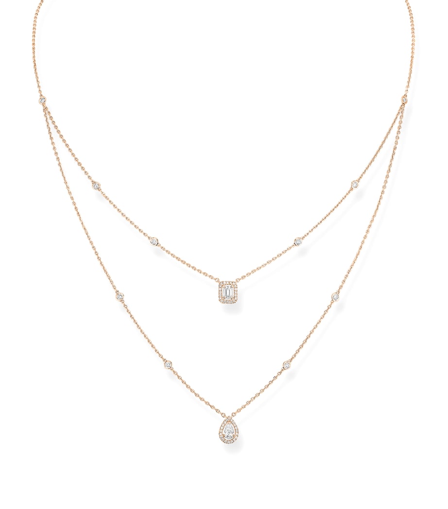 Messika My Twin rose gold diamond necklace - British product