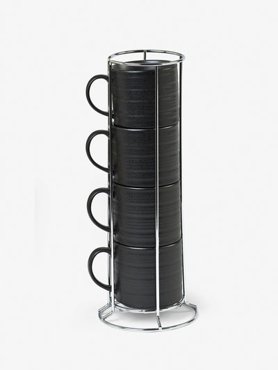 Next Black Bronx Set of 4 Stacking Espresso Mugs- Buy online at McGrocer