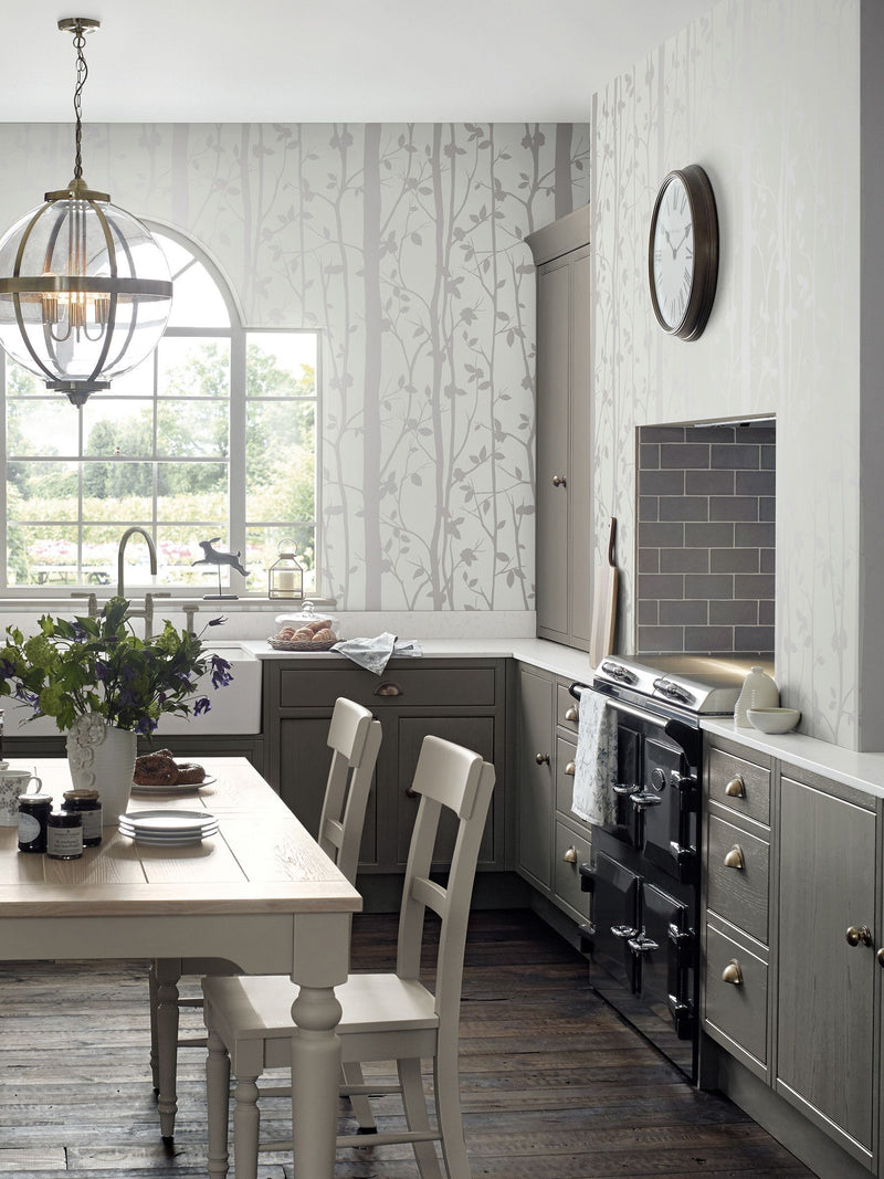 Laura Ashley wallpaper sample White Cottonwood A4, imported from the UK