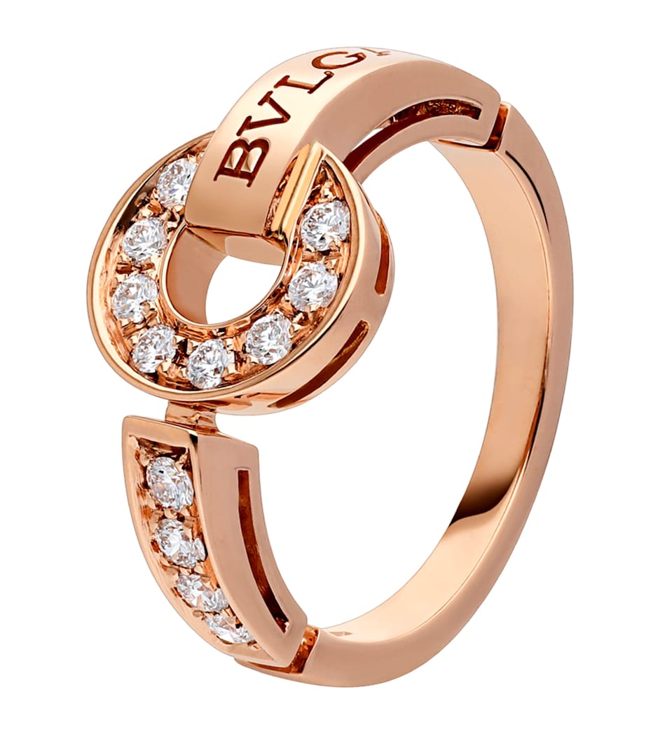 Bvlgari rose gold diamond ring, imported from the UK