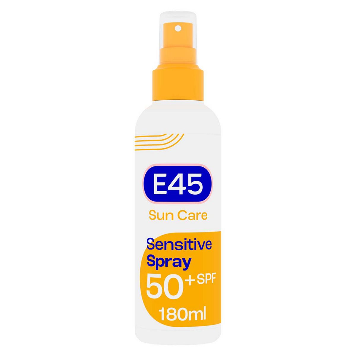 E45 Sun Body Cream Spray for Sensitive Skin. Hydrating Sun Spray with very high UVA and UVB protection and SPF 50+ 180ml GOODS Boots   