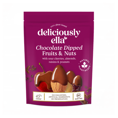 Holland & Barrett Deliciously Ella Chocolate Dipped Fruit and Nuts Snack 90g- Buy online at McGrocer