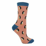 Miss Sparrow Ladies Animal Design Bamboo Socks 4-7 UK GOODS Superdrug Penguins (Pink)  