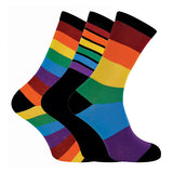 Sock Snob 3 Pairs Mens Striped Rainbow Socks 6-11 UK GOODS Superdrug   