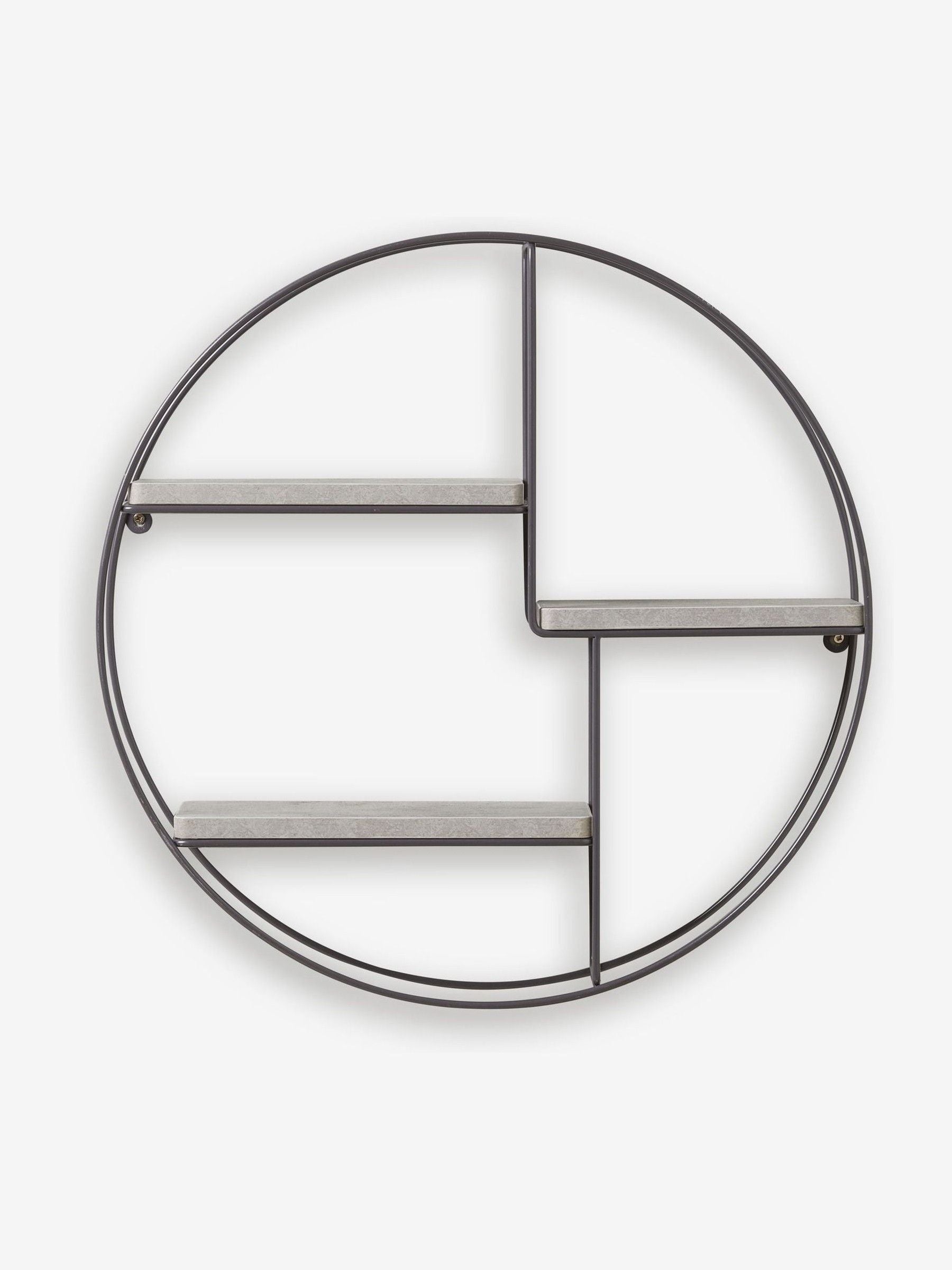 Graue Beton-Effekt Wandregale mit Metallrahmen (britische Marke)