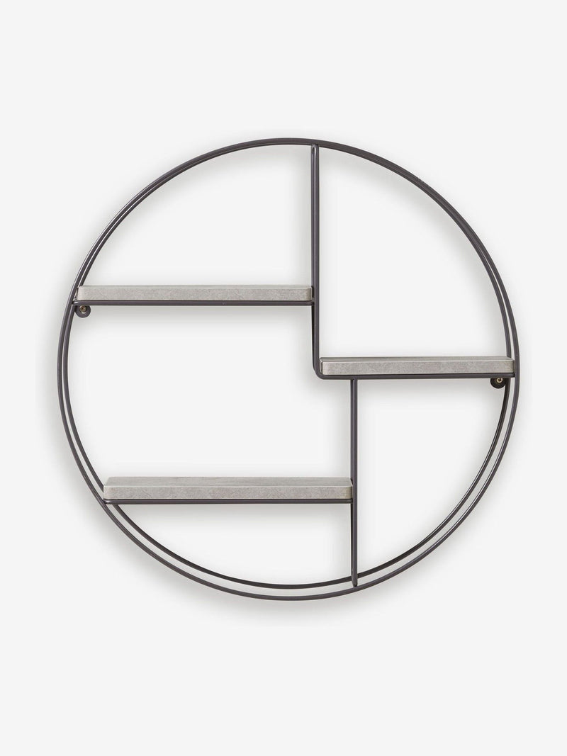 Graue Beton-Effekt Wandregale mit Metallrahmen (britische Marke)