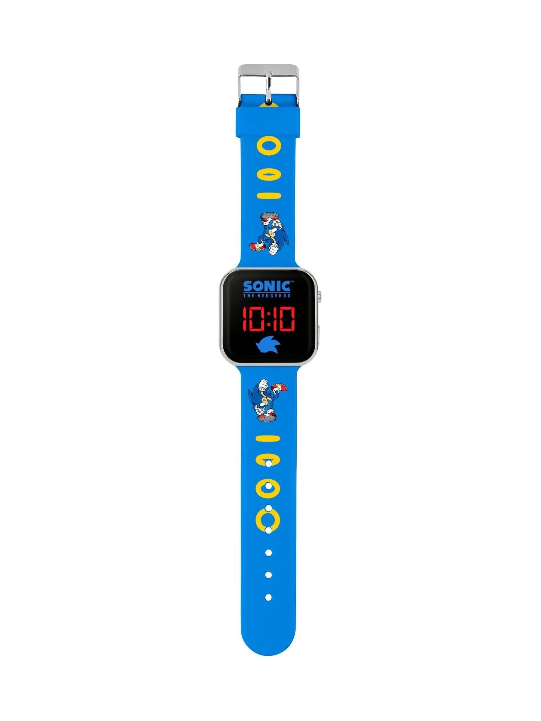 Peers Hardy Sonic the Hedgehog LED watch with printed strap - British product