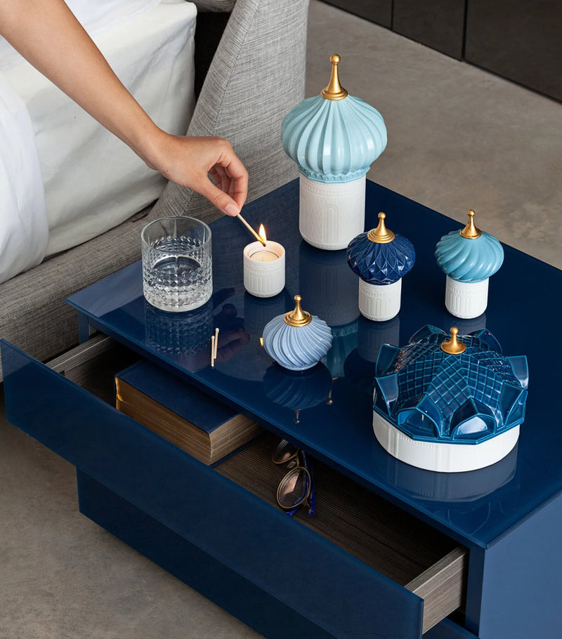 Lladró Blue Spire scented candle 200g, UK version