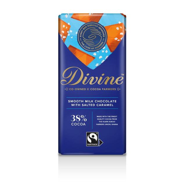 Divine 38% Milk Chocolate with Toffee & Sea Salt   90g