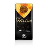 Divine 70% Dark Chocolate with Ginger & Orange   90g GOODS M&S   