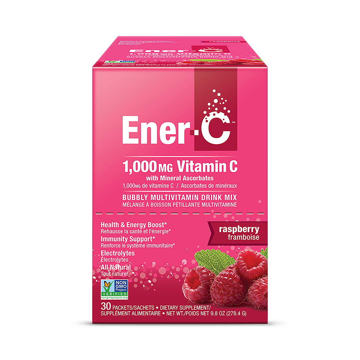 Ener Life Ener-C Raspberry effervescent drink mix 30 sachets - British product